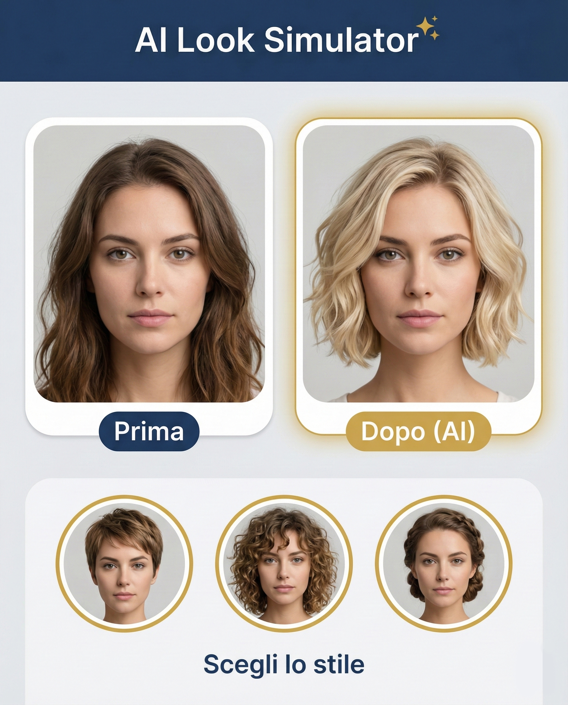 AI Look Simulator - Anteprima taglio con intelligenza artificiale